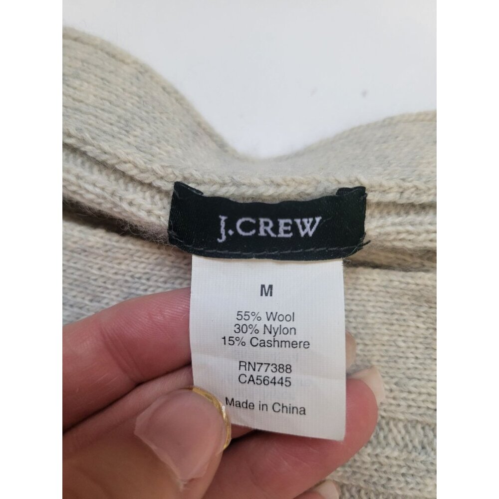 J Crew Ribbed Dolman Sleeve Wool/Cashmere Sweater Size M Old Money Preppy City - Picture 7 of 9